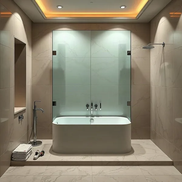 Professional Bathtub Glass Partition Dubai in Dubai carried out by a licensed technician