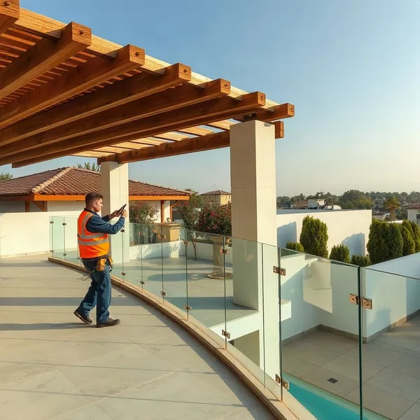 Professional Frameless Glass Balustrade in Dubai carried out by a licensed technician