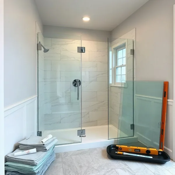 Professional Frameless Shower Glass Enclosure Installation in Dubai carried out by a licensed technician