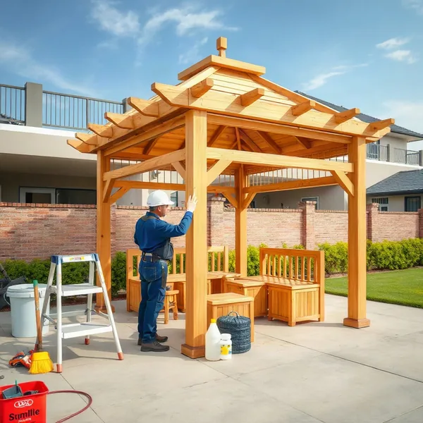 Professional Gazebo Maintenance in Dubai carried out by a licensed technician