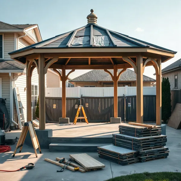 Professional Gazebo Renovation in Dubai carried out by a licensed technician