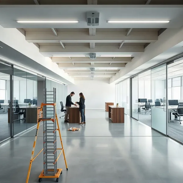 Professional Glass Office Partitions Cost in Dubai carried out by a licensed technician