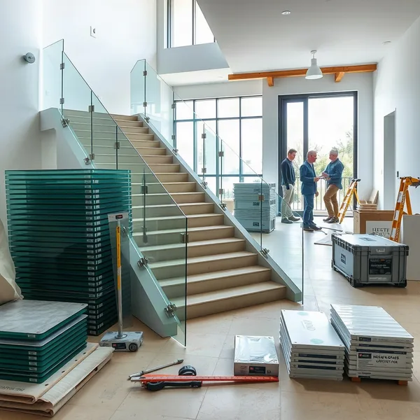 Professional Glass Stair Railing Price in Dubai carried out by a licensed technician