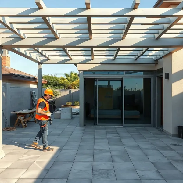 Professional Pergola Glass Sliding Door Installation in Dubai carried out by a licensed technician