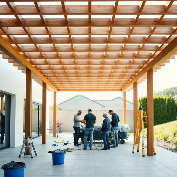 Professional Pergola Maintenance in Dubai carried out by a licensed technician