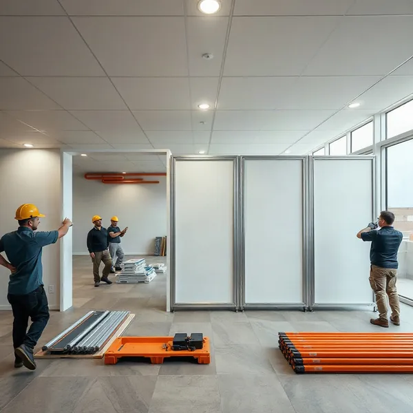 Professional Portable Office Wall Dividers in Dubai carried out by a licensed technician