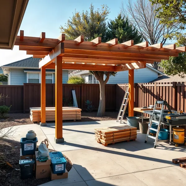 Professional Residential Pergola Services in Dubai carried out by a licensed technician